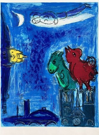 Lithograph Chagall - Quai aux Fleurs