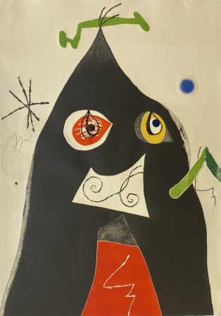 Etching And Aquatint Miró - Quatre Colors Aparien El Mon I (Four Colors will Beat the World I)