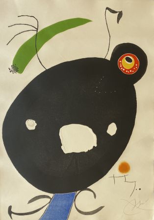 Etching And Aquatint Miró - Quatre Colors Aparien El Mon IV (Four Colors will Beat the World IV)