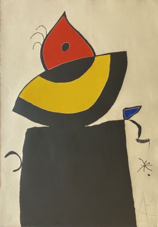Etching And Aquatint Miró - Quatre Colors Aparien El Mon V