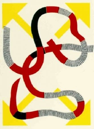Lithograph Sugai - Quatre flèches