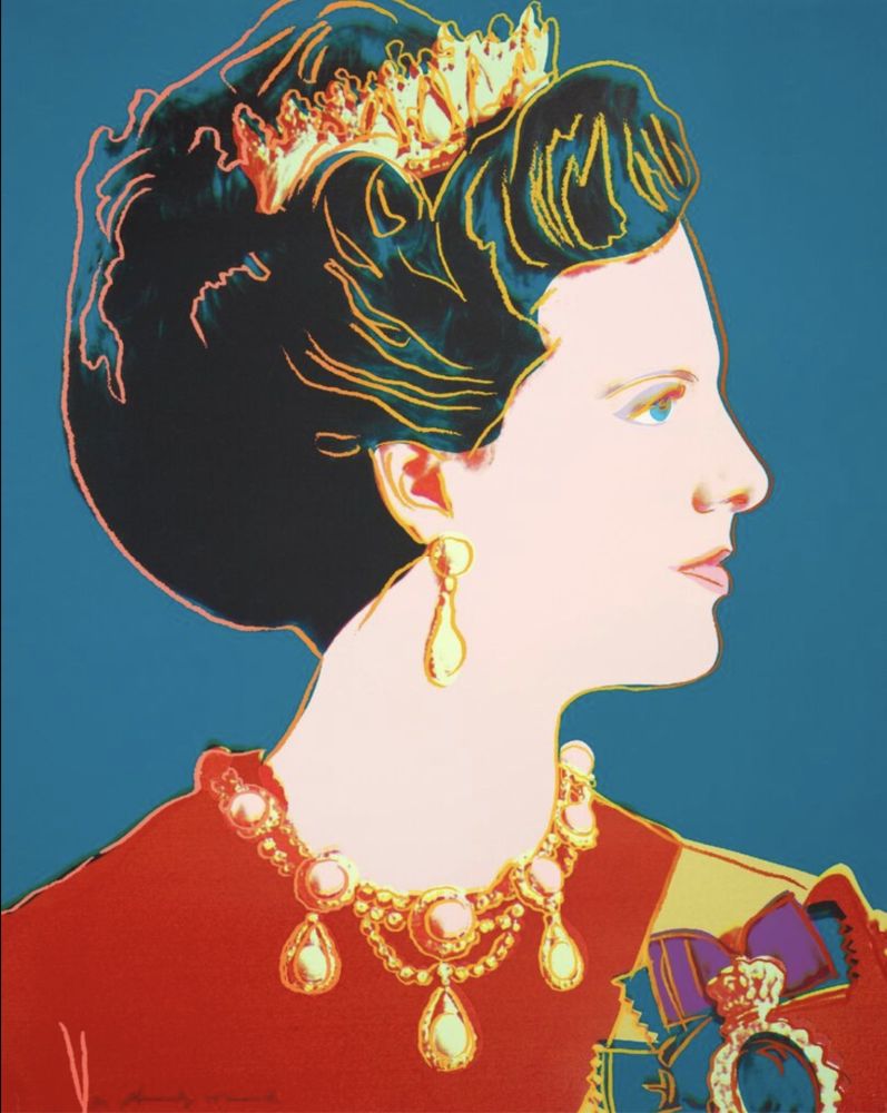 Screenprint Warhol - Queen Margrethe II of Denmark