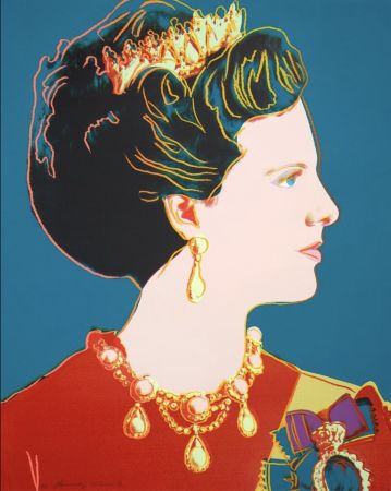 Screenprint Warhol - Queen Margrethe II of Denmark