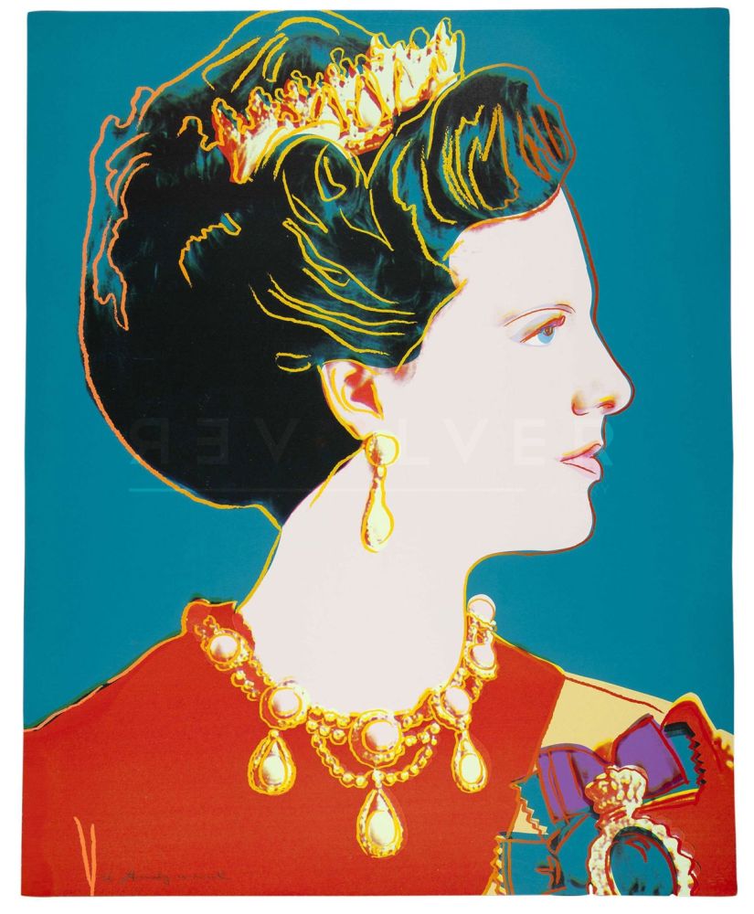Screenprint Warhol - Queen Margrethe II of Denmark 343 by Andy Warhol
