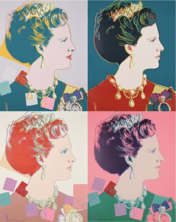 Screenprint Warhol - Queen Margrethe II Of Denmark Complete Portfolio (Reigning Queens)