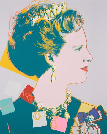 Screenprint Warhol - Queen Margrethe II of Denmark (FS II342)