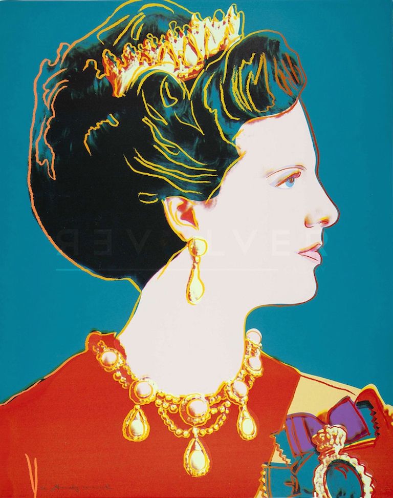 Screenprint Warhol - Queen Margrethe II of Denmark (FS II.343)