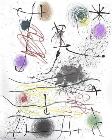 Lithograph Miró - Quelques Fleurs IV