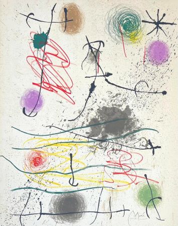 Lithograph Miró - Quelques fleurs pour des amis 