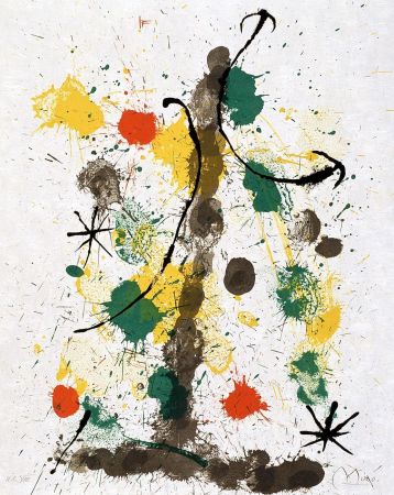 Lithograph Miró - Quelques fleurs pour des amis