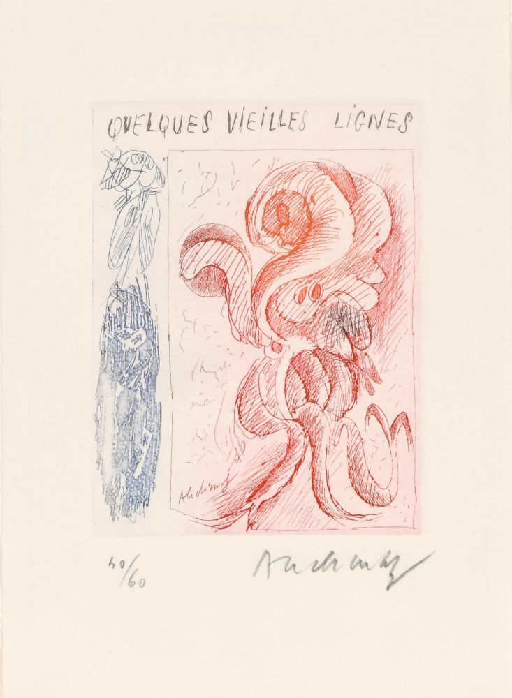 Engraving Alechinsky - Quelques vieilles lignes I