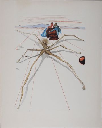 Lithograph Dali - Quittant la corniche de la colère