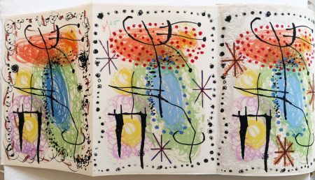 Illustrated Book Miró - R. Cazelles. LA RAME ET LA ROUE. Lithographie de Joan Miro signée et numérotée (1960)