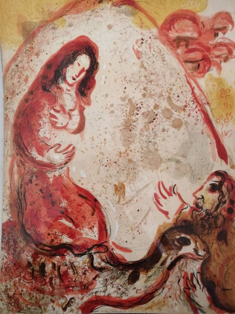 Lithograph Chagall - Rachel dérobe les Idoles de son Père