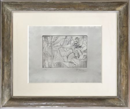 Engraving Picasso - Rafael y la Fornarina