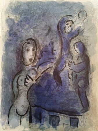 Lithograph Chagall - Rahah et les espions de Jéricho