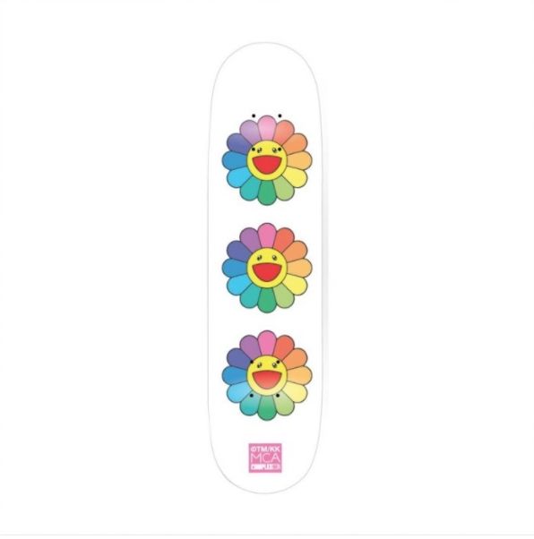 No Technical Murakami - Rainbow Flower Skate Deck