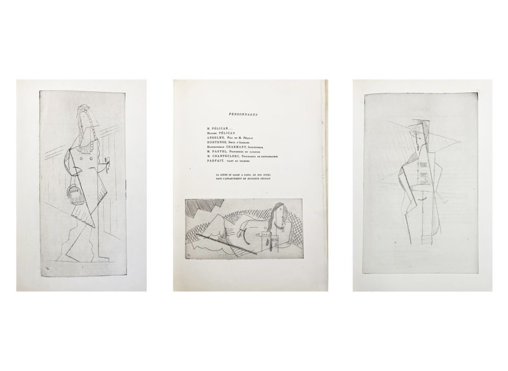 Illustrated Book Laurens - Raymond Radiguet : LES PÉLICAN. Pièce en deux actes. Illustré d'eaux-fortes par Henri Laurens (1921)