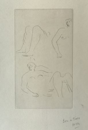 Etching Moore - Reclining Nudes