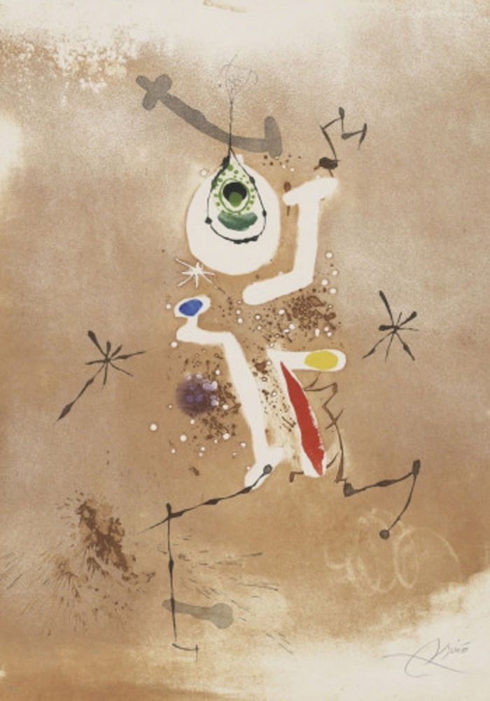 Etching And Aquatint Miró - Record d' una fuga de Bach