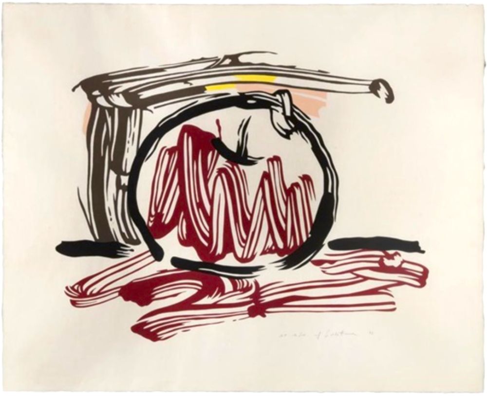 Woodcut Lichtenstein - Red Apple, from Seven Apple Woodcuts Series (C. 196) 
