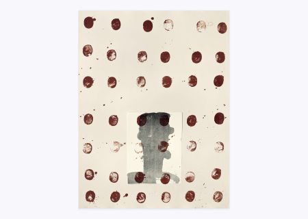 Lithograph Brown - Red spots I