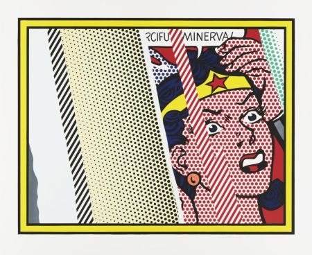 Lithograph Lichtenstein - Reflections on Minerva from Reflections Series