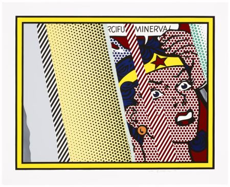 Lithograph Lichtenstein - Reflections on Minerva from Reflections Series