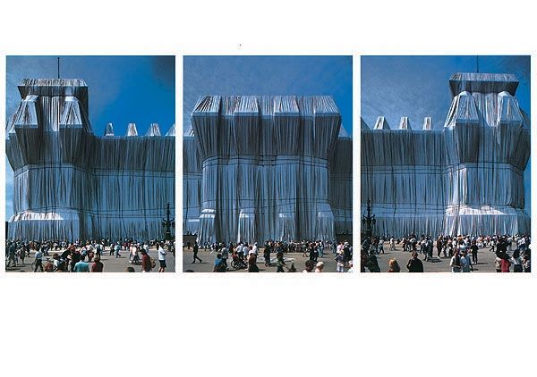 Photography Christo - Reichstag Westfassade Triptychon