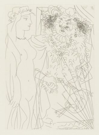 Etching Picasso - Rembrandt et Femme