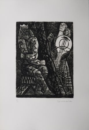 Engraving Gromaire - ​​​​​​​Remords de Macbeth, 1958