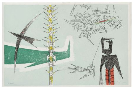 Illustrated Book Lam - René Char. LE REMPART DE BRINDILLES. 5 gravures de Wifredo Lam (Broder Editeur 1953).