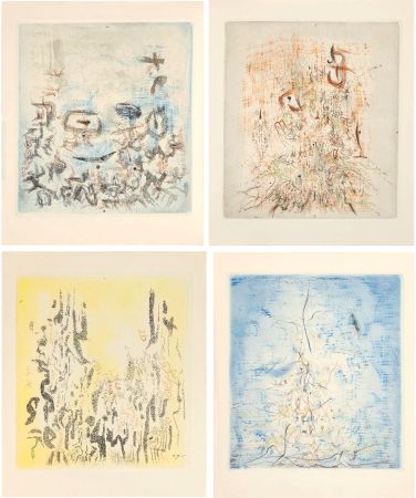 Illustrated Book Zao - René Char : LES COMPAGNONS DANS LE JARDIN. 4 gravures originales en couleurs (1957)