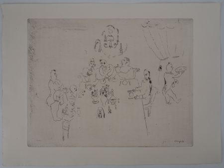Etching Chagall - Repas chez Manilov