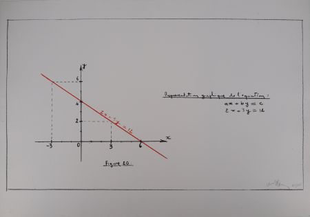 Screenprint Venet - Représentation de l'équation