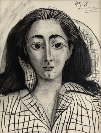 Lithograph Picasso - Retrato de Jacqueline