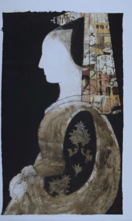 Etching And Aquatint Valdés - Retrato de mujer con mantilla