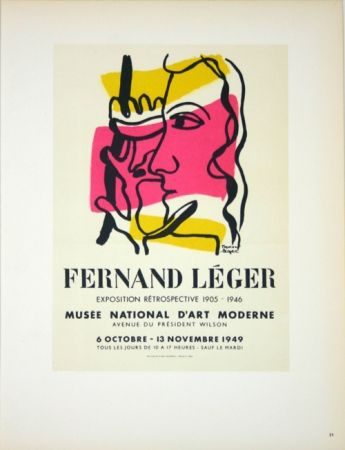 Lithograph Leger - Retrospective  Musée D'Art Moderne 