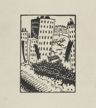 Woodcut Seewald - Revolution