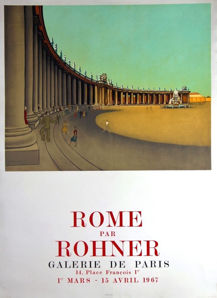 Lithograph Rohner - Rome  Galerie de Paris