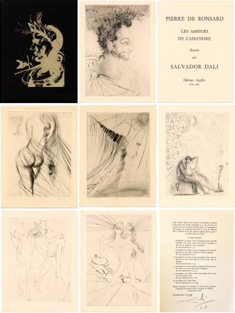 Illustrated Book Dali - Ronsard : LES AMOURS DE CASSANDRE. 18 pointes-sèches. Ex. avec suite (1968)