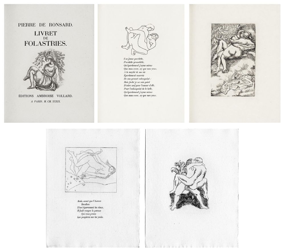 Illustrated Book Maillol - Ronsard : LIVRET DE FOLASTRIES. 43 gravures originales (1939)