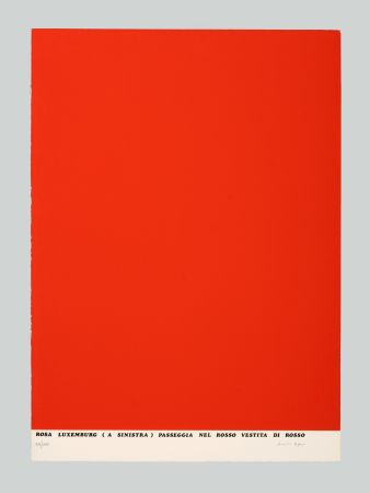 Screenprint Isgro - Rosa Luxemburg (a sinistra) passeggia nel rosso vestita di rosso