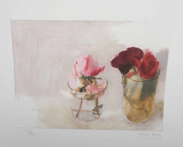 Etching López Garcia - Rosas de invierno
