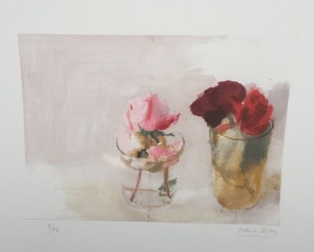 Etching López Garcia - Rosas de invierno