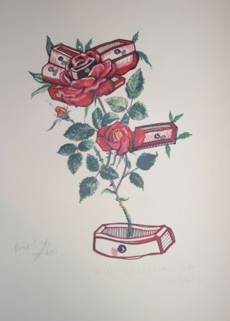 Lithograph Dali - Roses of Memory (surrealistic flowers)