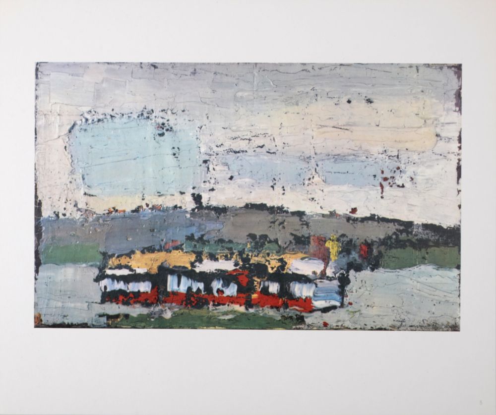 Offset De Stael - Rosny, bateau sur la Seine, 1960.