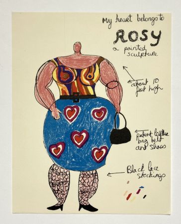 Lithograph De Saint Phalle - Rosy. 1966