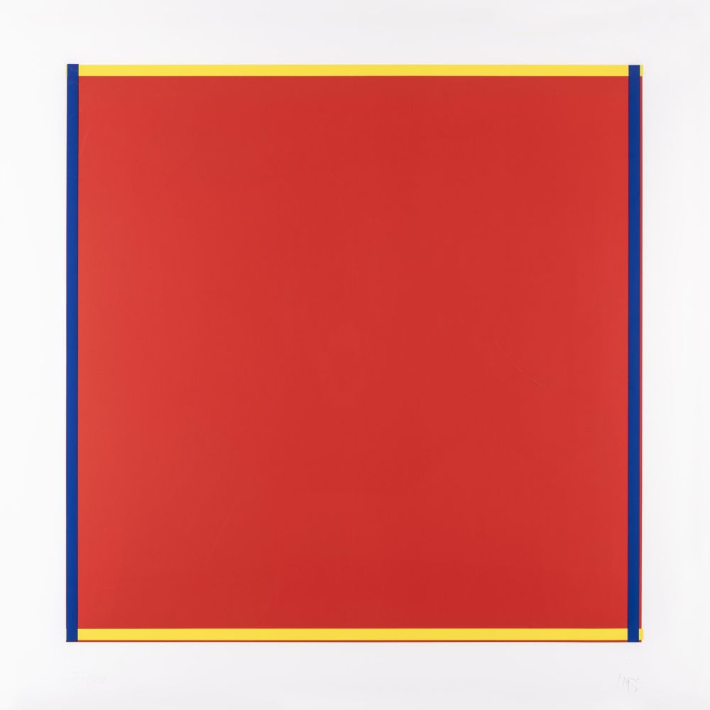 Screenprint Knoebel - Rot, Gelb, Weiss, Blau 04
