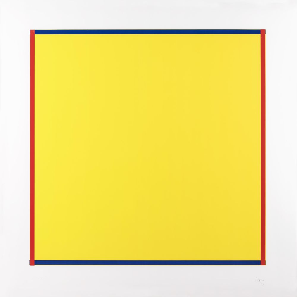 Screenprint Knoebel - Rot, Gelb, Weiss, Blau 06